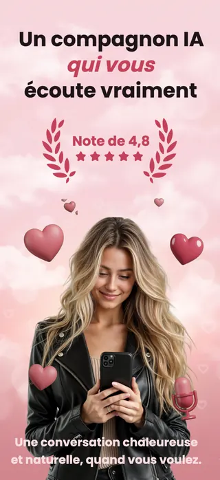 AI companion App Store screenshot set rendered in Français